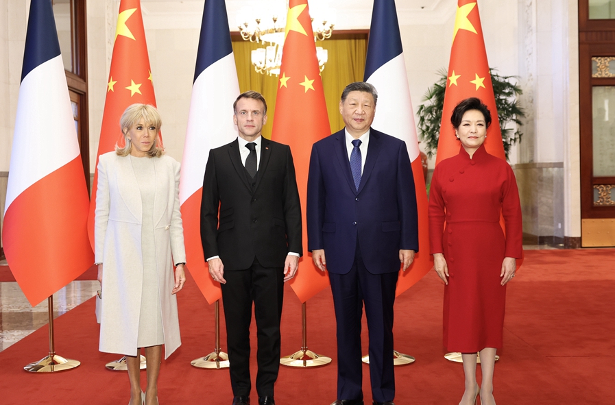 習近平同法國總統馬克龍舉行會談